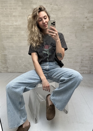 Future heavy jersey oversized tee Phantom A1050171 Ganni 